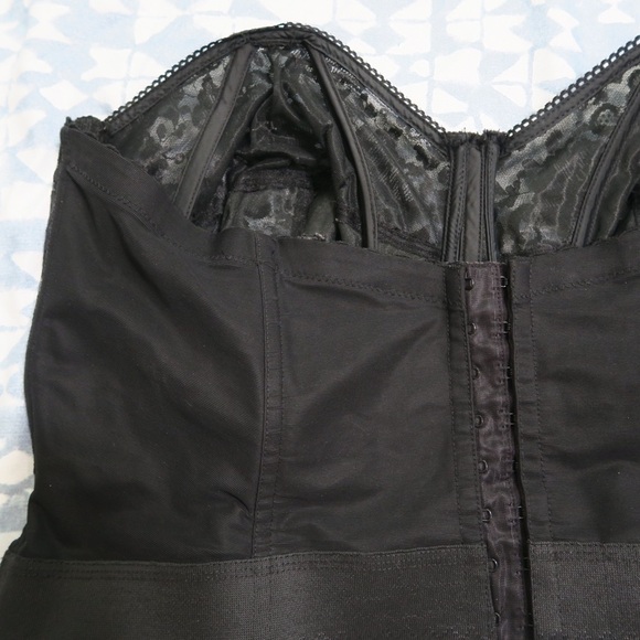 Goddess Black Lace Corset Top Strapless Bustier - Picture 9 of 13
